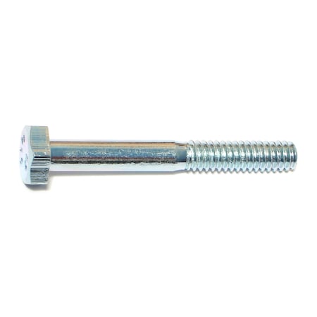 Grade 2, 1/4-20 Hex Head Cap Screw, Zinc Plated Steel, 2 In L, 100 PK